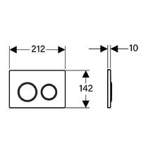 Клавіша змиву Geberit Omega20 115.085.11.1 білий глянець, фото №2