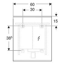 Дзеркало Geberit Option Plus Square 502.781.14.1 з LED-підсвічуванням 600х700 мм, фото №3