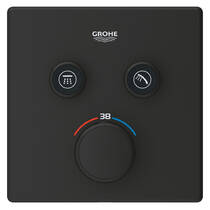 Смеситель скрытого монтажа для душа Grohe Grohtherm SmartControl 102166KF00 с термостатом, черный матовый, фото №4