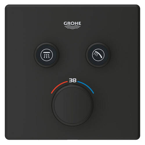 Смеситель скрытого монтажа для душа Grohe Grohtherm SmartControl 102166KF00 с термостатом, черный матовый, фото 4