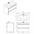 Тумба Devit Frame 753080W 80 см з раковиною та сифоном, біла глянцева, фото 5