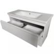 Тумба Devit Frame 753080W 80 см з раковиною та сифоном, біла глянцева, фото 4