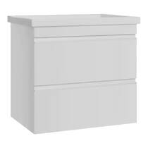 Тумба Devit Frame 753065W 65 см с раковиной и сифоном, белая глянцевая, фото №1