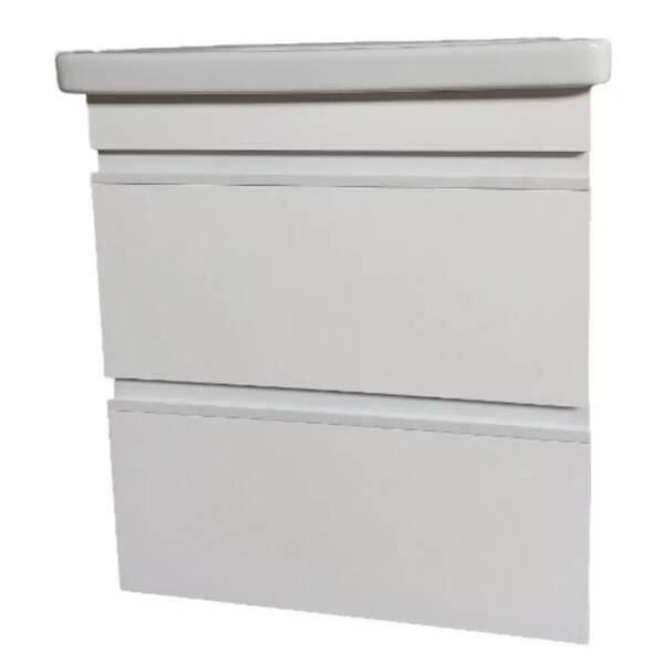 Тумба Devit Frame 753055W 55 см з раковиною та сифоном, біла глянцева, фото 3