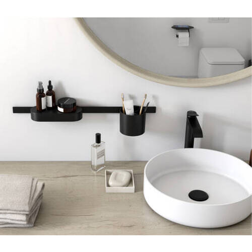 Склянка Hansgrohe WallStoris 27921670 для зубних щіток, чорний матовий, фото 3