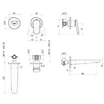 Змішувач прихованого монтажу для раковини Villeroy&Boch Antao TVW11100200064 нікель матовий, фото №3