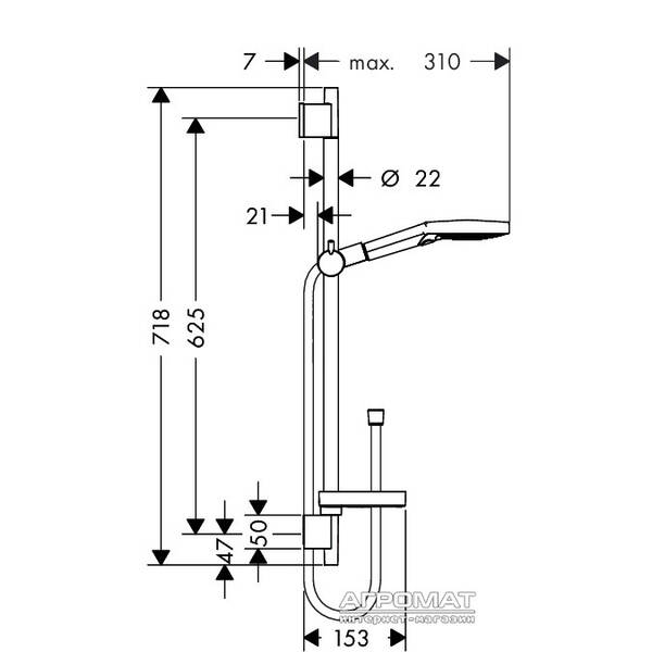 Душевой набор Hansgrohe Raindance Select 26630000, фото 2