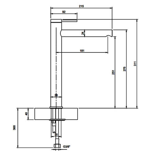 Змішувач для раковини Villeroy&Boch Loop&Friends TVW106106153K5 високий, чорний матовий, фото 2
