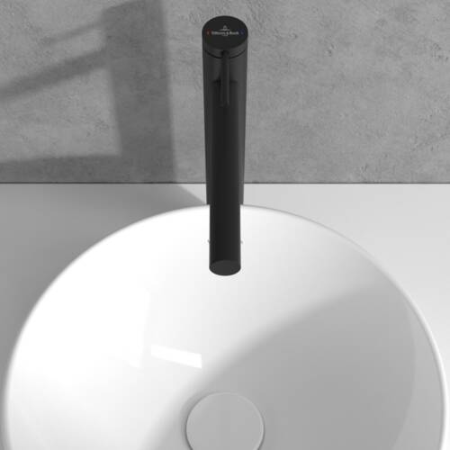 Змішувач для раковини Villeroy&Boch Loop&Friends TVW106106153K5 високий, чорний матовий, фото 7