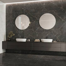 Керамограніт Almera Ceramica (Spain) Tundra Black Sat 60х120 см, фото №1