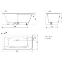 Ванна из искусственного камня PAA Quadro Corner VAQUACOD/00 160х75 см угловая, белый глянец, фото №2