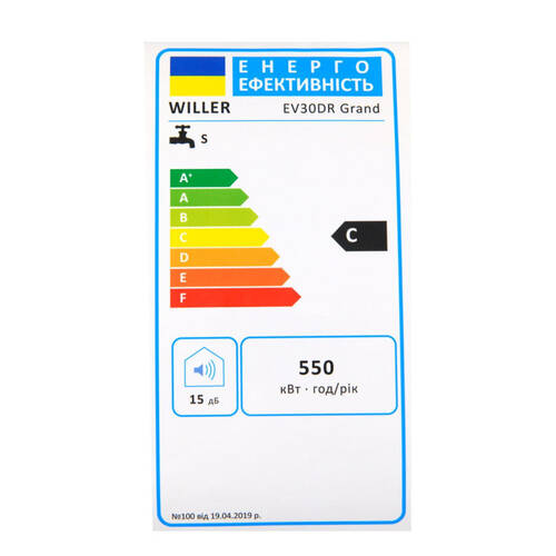Водонагреватель вертикальный Willer EV30DR Grand 30 л., 2 кВт, фото 12
