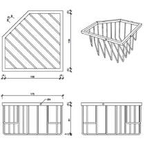 Полиця-кошик металева Decor Walther Corner WA ECK1 0703320 золото глянець, фото №2