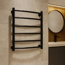 Рушникосушарка водяна Mario Класік 600х530/500 600х530 мм чорний мат, фото №1