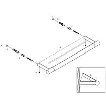 Полиця скляна Decor Walther Bar DA 0863800 35 см хром, фото №2