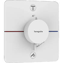 Змішувач прихованого монтажу для душу Hansgrohe ShowerSelect Comfort Q 15583700 з термостатом, на 2 функції, білий матовий, фото №1