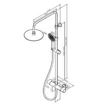 Душова система AM.PM X-Joy F0785A400 з термостатом, хром, фото №2