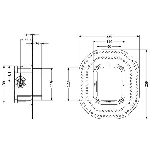 Внутренняя часть смесителя Villeroy&Boch Vi-Box TVS00035100000 для однорычажного смесителя настенного монтажа, фото 4