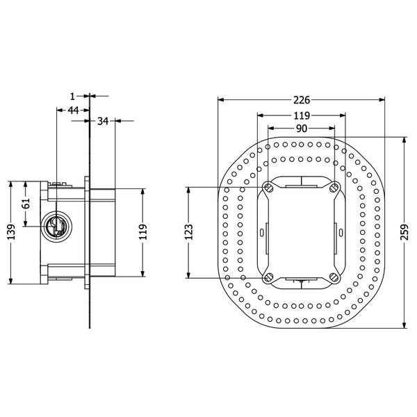 Внутренняя часть смесителя Villeroy&Boch Vi-Box TVS00035100000 для однорычажного смесителя настенного монтажа, фото 4