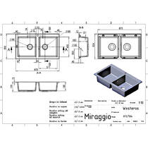 Кухонная мойка Miraggio Westeros Sand песочный, фото №2