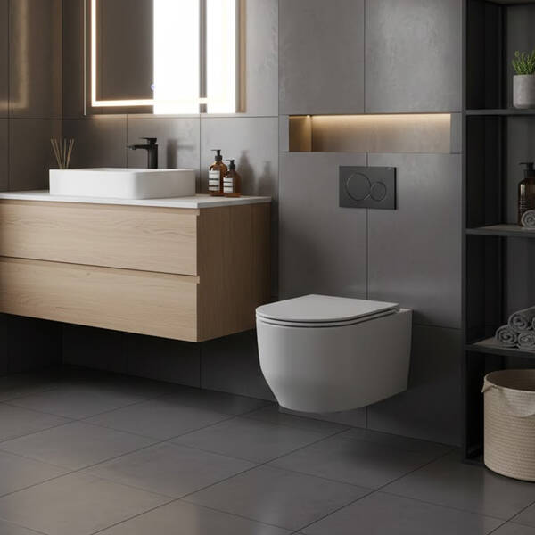 3030140G ART 3.0 Підвісний безобідковий унітаз з кришкою soft-close, Vortex Flush, сірий мат — фото 7