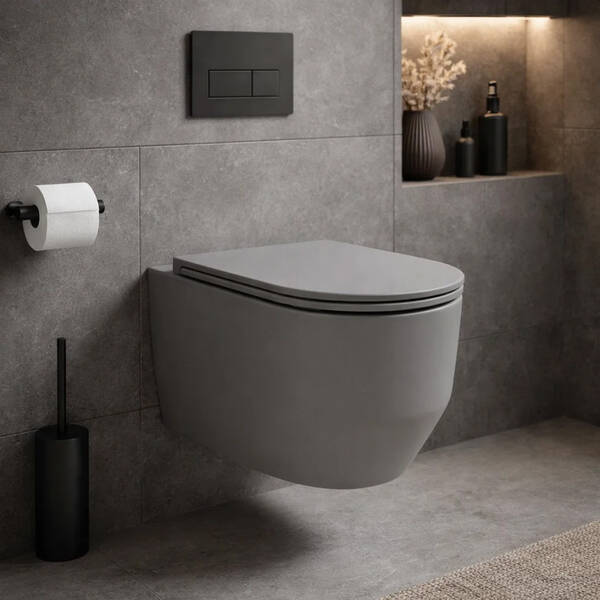 3030140G ART 3.0 Підвісний безобідковий унітаз з кришкою soft-close, Vortex Flush, сірий мат — фото 6