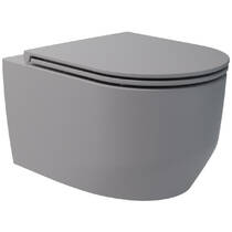 Унитаз подвесной Devit Art 3.0 3030140G безободковый с крышкой soft-close, Vortex Flush, серый мат, фото №1