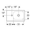 Раковина Geberit iCon Light 501.833.00.1 53 см білий глянець, фото 2