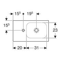 Раковина Geberit iCon Light 501.833.00.1 53 см білий глянець, фото №2
