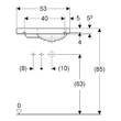 Раковина Geberit iCon Light 501.833.00.1 53 см білий глянець, фото 3