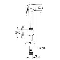 Гігієнічний душ Grohe Tempesta-F Trigger Spray 30 27513DL1 теплий захід сонця (брашоване рожеве золото), фото №3