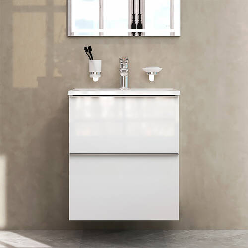 Тумба з раковиною AM.PM X-Joy S MTA-FHX0552WG-WCC0552WG підвісна 55 см білий глянець, фото 8