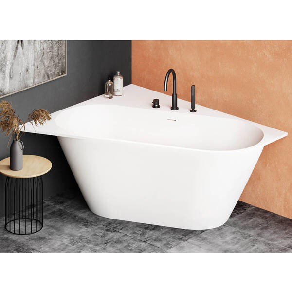 Ванна зі штучного каменю PAA Deco Corner D VADECORSD/00 160х127 см кутова, білий матовий, фото 8