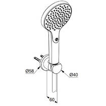 Душевой набор Kludi Dive X 6985005-00 1 режимы струи, хром, фото №2