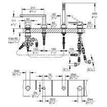 Змішувач для ванни Grohe Plus 29307AL3 графіт темний матовий, фото №2