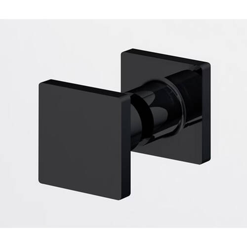 Душевые двери с фиксированной стенкой Ronal Annea BlackLine AN13WD12000607 120х200 см распашные правые, профиль черный матовый, прозрачное стекло, фото 3