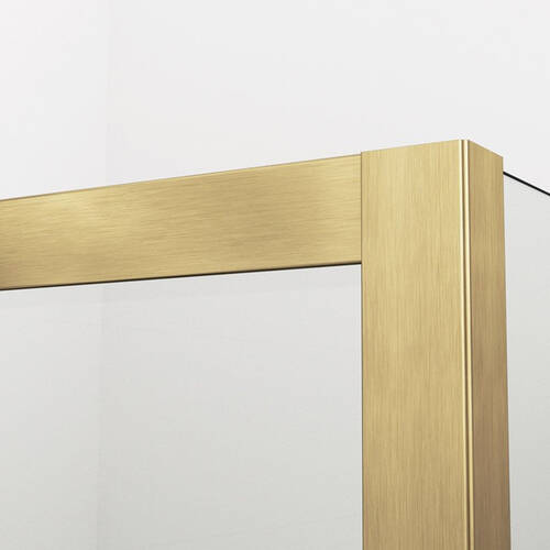 Душевая стенка Walk-in Ronal Easy STR4P1001307 100х200 см профиль матовое золото, стекло прозрачное, фото 3