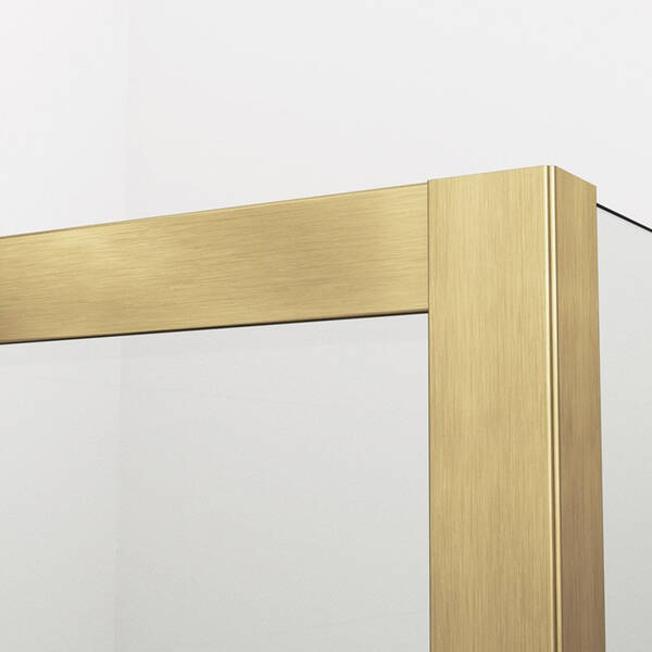Душевая стенка Walk-in Ronal Easy STR4P1001307 100х200 см профиль матовое золото, стекло прозрачное, фото 3