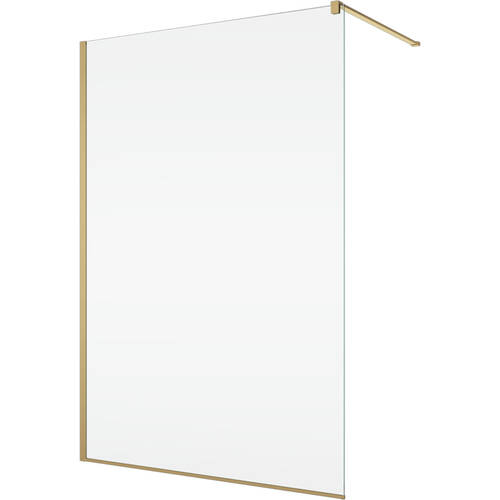 Душевая стенка Walk-in Ronal Easy STR4P1201307 120х200 см профиль матовое золото, стекло прозрачное, фото 1