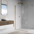 Душевая стенка Walk-in Ronal Easy STR4P1201307 120х200 см профиль матовое золото, стекло прозрачное, фото 2