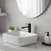 Змішувач для раковини Hansgrohe Rebris S CoolStart EcoSmart+ 72588670 чорний матовий, фото №1