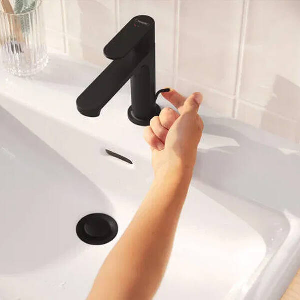 Змішувач для раковини Hansgrohe Rebris S CoolStart EcoSmart+ 72588670 чорний матовий, фото 4