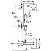 Душевая система Grohe Rainshower Aqua Pure 100962AL00 с термостатом, темный графит матовый, фото №6