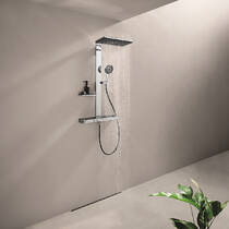 Душевая система Grohe Rainshower Aqua Pure 100962AL00 с термостатом, темный графит матовый, фото №7