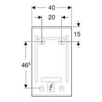 Дзеркало Geberit Option Plus Square 502.780.14.1 з LED-підсвічуванням 400х700 мм, фото №3