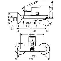 Змішувач для ванни Hansgrohe Vernis Blend 71454000 хром, фото №2