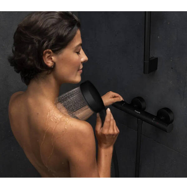 Смеситель для душа Hansgrohe Ecostat Element 13346670 с термостатом, черный матовый, фото 3