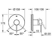 Смеситель скрытого монтажа для душа Grohe Essence 24168DC1 суперсталь, фото №4