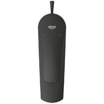 Змішувач для раковини Grohe Eurosmart 332652433 S-розмір з донним клапаном, чорний матовий, фото №4