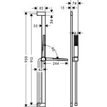 Душовий набір Hansgrohe Pulsify E 1jet EcoSmart 24380670 чорний матовий, фото №2